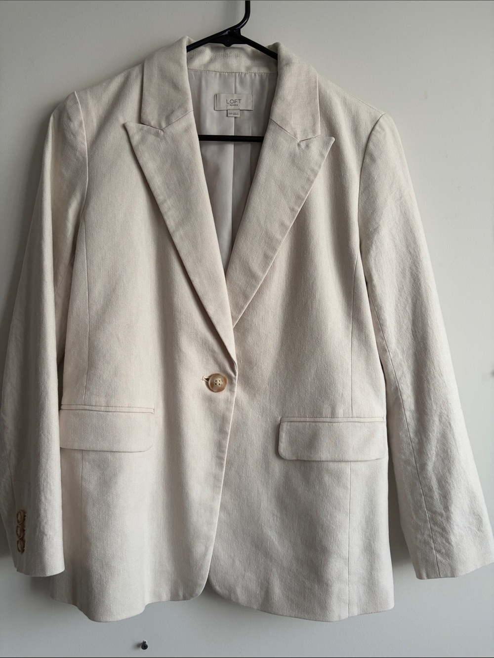 Cream/ Beige Button Blazer / Jacket - fits M